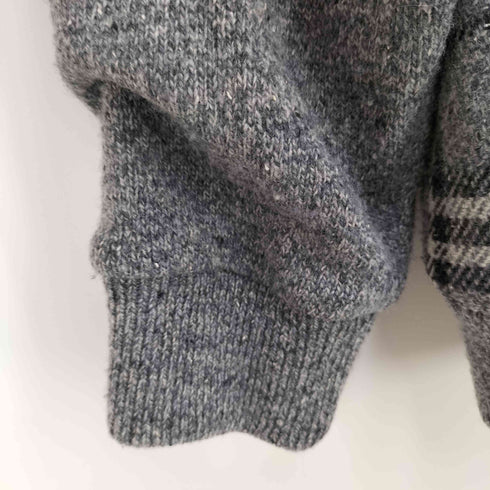 バーバリーロンドン BURBERRY LONDON チェック柄 ジップニット ドライバーズニット レディース